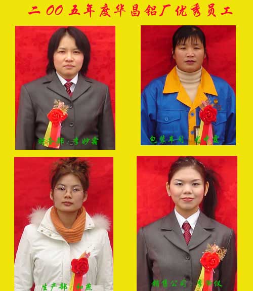 2005年度，Z6人生就是博铝厂优良员工及优良通迅员