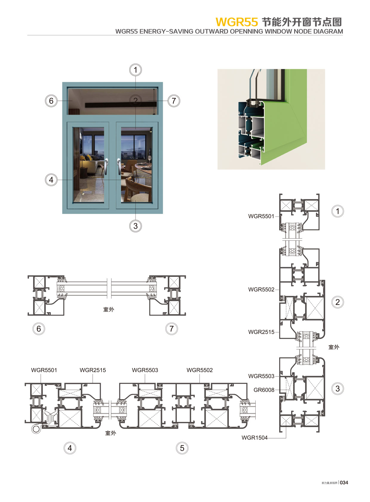 WGR55隔热节能平开系列
